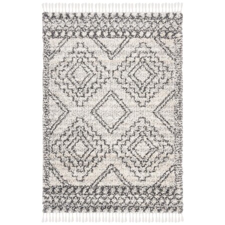 Safavieh 5 ft. 3 in. x 7 ft. 6 in. Melrose Shag 900 Rectangle Rug Ivory & Gray SGML937A-5